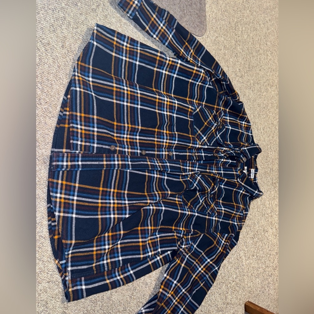 Plaid Button-Up Shirt